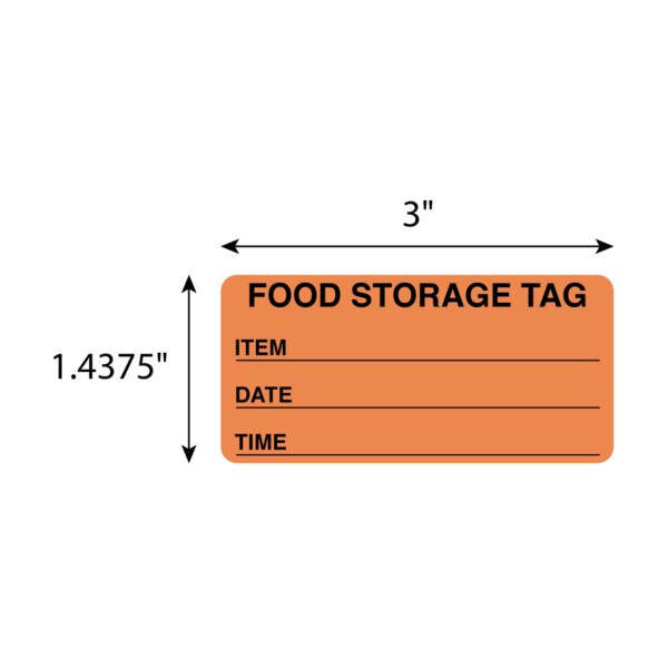 Dissolvable Labels - Food Storage Tag 1-7/16" x 3"